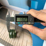 19.3mm A-Grade Natural Dark Green Jadeite Archer Ring Band No.161587