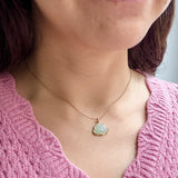 Icy A-Grade Light Green Jadeite Lotus Pendant No. 172684