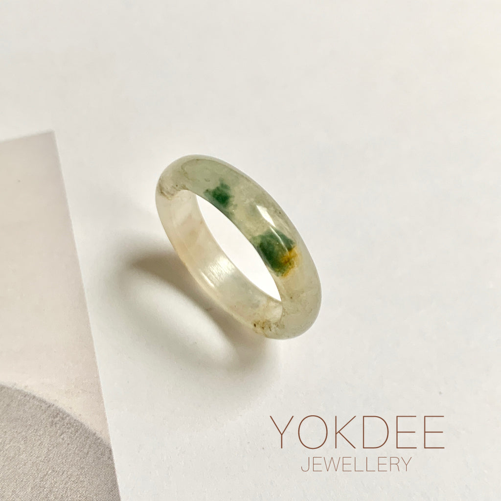 16.9mm A-Grade Natural Multi-Colour Jadeite Ring Band No: 161897