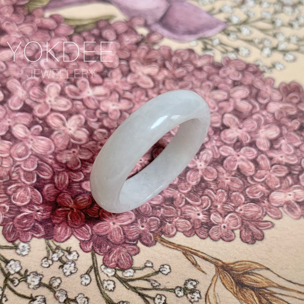19.4mm A-Grade Natural Lilac Jadeite Ring Band No: 161642