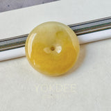 A-Grade Natural Yellow & White Jadeite Donut No.172761