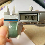 20.2mm A-Grade Natural Bluish Green Jadeite Archer Ring Band No.162250
