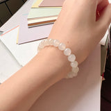 7.1mm A-Grade Natural Jadeite Beaded Bracelet No.190287