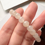 7.1mm A-Grade Natural Jadeite Beaded Bracelet No.190287
