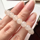 7.1mm A-Grade Natural Jadeite Beaded Bracelet No.190287