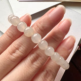 7.1mm A-Grade Natural Jadeite Beaded Bracelet No.190287