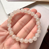 7.1mm A-Grade Natural Jadeite Beaded Bracelet No.190287