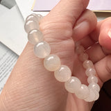 7.1mm A-Grade Natural Jadeite Beaded Bracelet No.190287