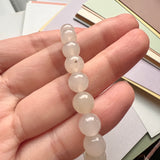 7.1mm A-Grade Natural Jadeite Beaded Bracelet No.190287