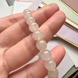 7.1mm A-Grade Natural Jadeite Beaded Bracelet No.190287