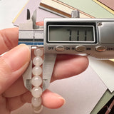 7.1mm A-Grade Natural Jadeite Beaded Bracelet No.190287