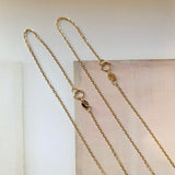 42cm (1.3mm) Belcher Diamond Cut Necklace Chain