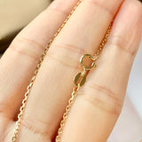 42cm (1.3mm) Belcher Diamond Cut Necklace Chain