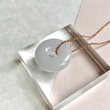 A-Grade Natural Lavender Green Jadeite Bagel Piece No. 172486