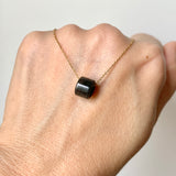SOLD OUT: A-Grade Natural Light Black Jadeite Barrel No. 172491