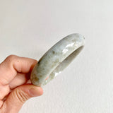 58.5mm A-Grade Natural Yellowish Green Modern Round Bangle No. 600170