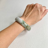 58.6mm A-Grade Natural Lavender Green Modern Round Bangle No. 600163