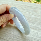 50.9mm A-Grade Natural Pinkish Lavender Jadeite Modern Round Bangle No. 152052
