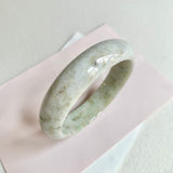 58.5mm A-Grade Natural Yellowish Green Modern Round Bangle No. 600170