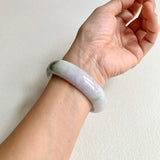 58.6mm A-Grade Natural Lavender Green Modern Round Bangle No. 600163
