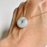SOLD OUT: A-Grade Natural Lavender Green Jadeite Bagel Piece No. 172481