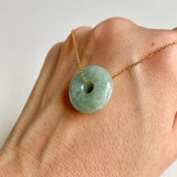 A-Grade Natural Green Jadeite Bagel Piece No. 172483