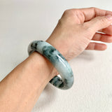 58.8mm A-Grade Natural Floral Modern Round Bangle No. 600174