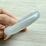 54.7mm A-Grade Natural Pink Lavender Jadeite Modern Round Bangle No. 152054