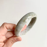 58.5mm A-Grade Natural Yellowish Green Modern Round Bangle No. 600170