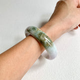 58.6mm A-Grade Natural Lavender Green Modern Round Bangle No. 600163