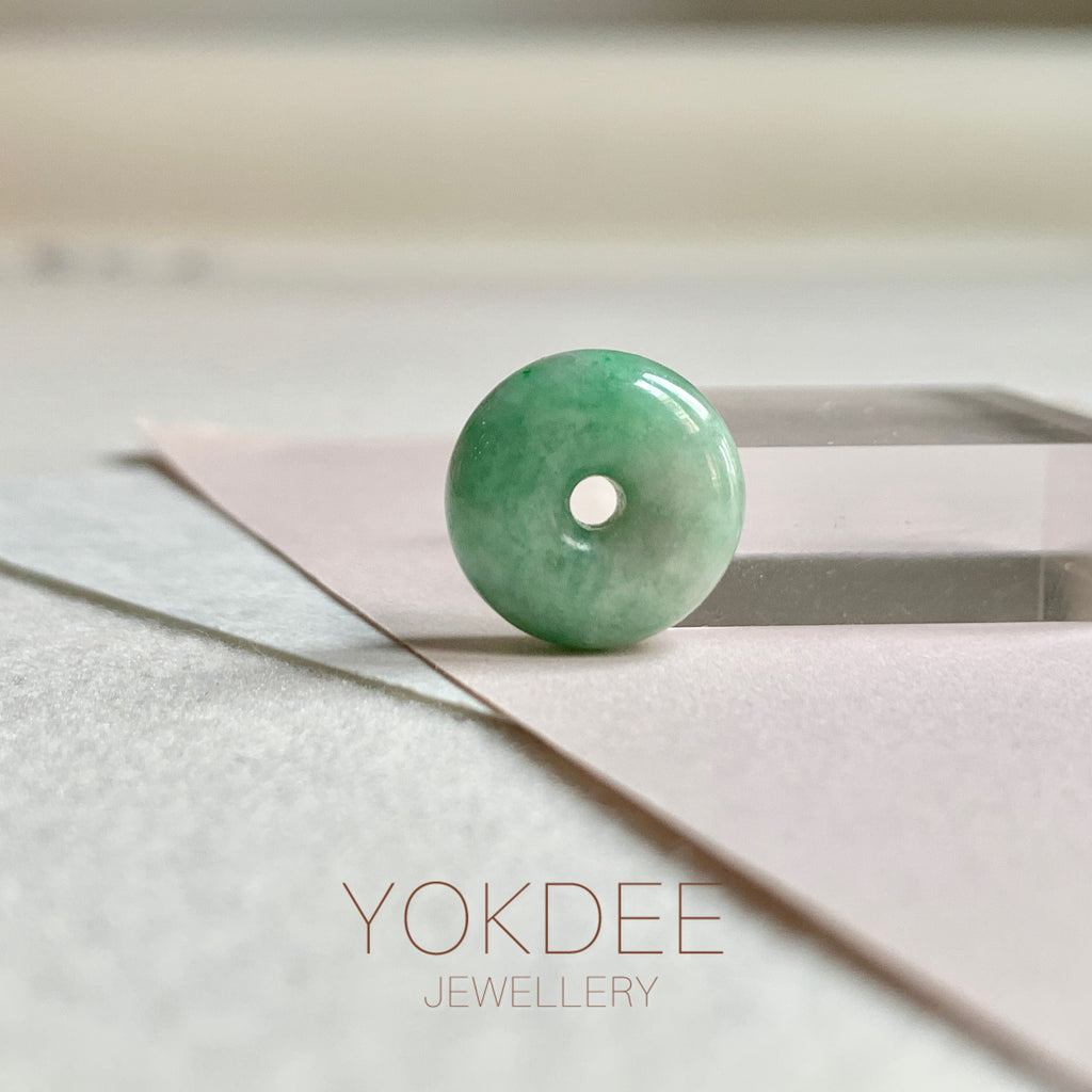 SOLD OUT: A-Grade Natural Green Jadeite Bagel Piece No. 172484