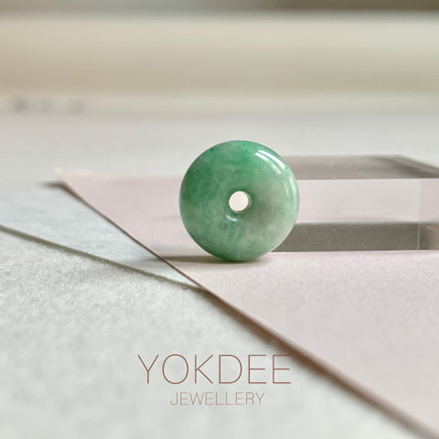 SOLD OUT: A-Grade Natural Green Jadeite Bagel Piece No. 172484