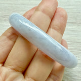 54.4mm A-Grade Natural Pinkish Lavender with Green Jadeite Modern Round Bangle No. 152053