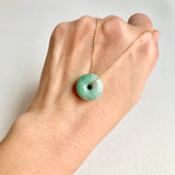 SOLD OUT: A-Grade Natural Green Jadeite Bagel Piece No. 172484