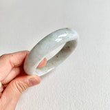 58.3mm A-Grade Natural White Modern Round Bangle No. 600162