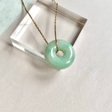 A-Grade Natural Moss On Snow Jadeite Bagel Piece No. 172478