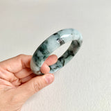 58.8mm A-Grade Natural Floral Modern Round Bangle No. 600174