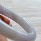 54.7mm A-Grade Natural Pink Lavender Jadeite Modern Round Bangle No. 152054