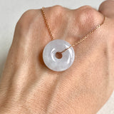 A-Grade Natural Lavender Jadeite Bagel Piece No. 172485