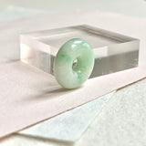 A-Grade Natural Moss On Snow Jadeite Bagel Piece No. 172478