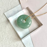 A-Grade Natural Green Jadeite Bagel Piece No. 172483