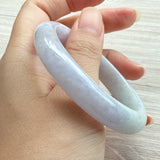 54.4mm A-Grade Natural Pinkish Lavender with Green Jadeite Modern Round Bangle No. 152053
