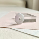A-Grade Natural Lavender Green Jadeite Bagel Piece No. 172486