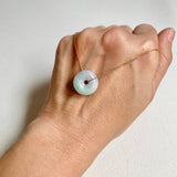 SOLD OUT: A-Grade Natural Lavender Green Jadeite Bagel Piece No. 172481
