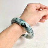 58.8mm A-Grade Natural Floral Modern Round Bangle No. 600174