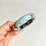 58.8mm A-Grade Natural Floral Modern Round Bangle No. 600174