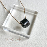 SOLD OUT: A-Grade Natural Light Black Jadeite Barrel No. 172491