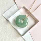 A-Grade Natural Green Jadeite Bagel Piece No. 172483