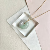 SOLD OUT: A-Grade Natural Lavender Green Jadeite Bagel Piece No. 172481