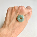 A-Grade Natural Green Jadeite Bagel Piece No. 172483